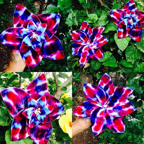 Tie Dye Velvet Handmade Flowers Handmade Flowers Fabric Flowers