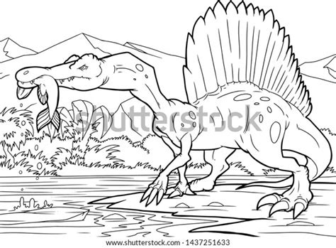 You can choose more coloring pages from dinosaur. Coloring Book Spinosaurus Dinosaur Coloring Page Stock ...