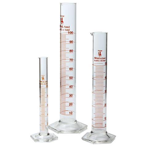 Glass Measuring Beaker Graduated Cylinder Set Pcs Chemistry Lab Equipment New EBay