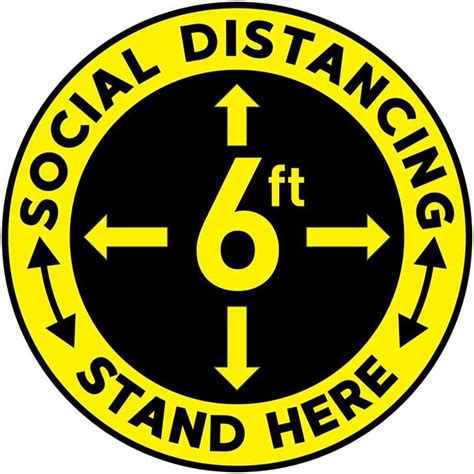 Social Distancing Floor Sign Please Keep A Safe 6 Foot
