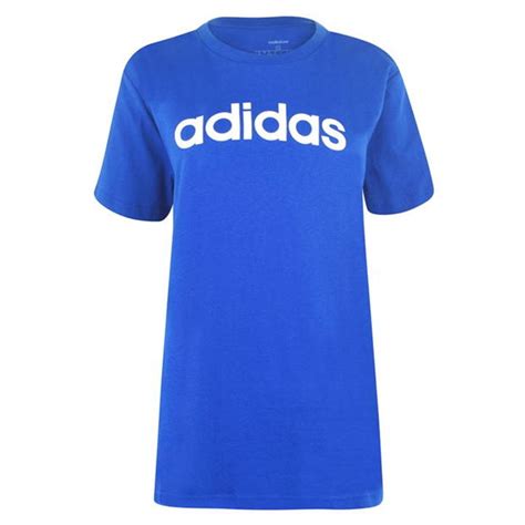 Adidas Womens Essentials Linear T Shirt Loose Regular Fit T Shirts