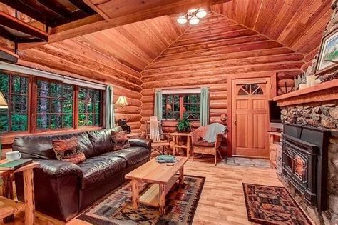 Unique Log Cabin Living Rooms New Home Plans Design