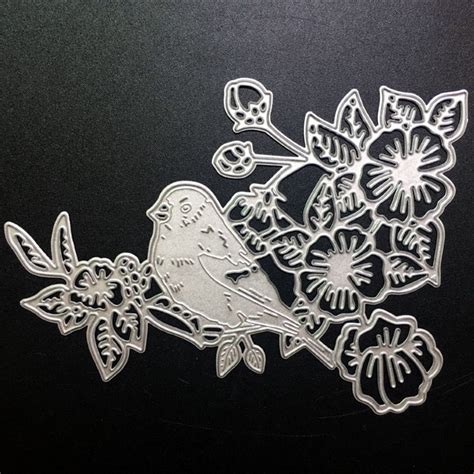 Scd853 Flower Bird Metal Cutting Dies For Scrapbooking Stencils Diy