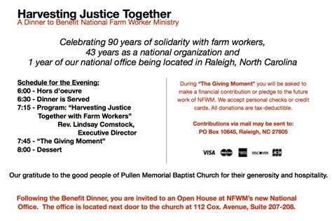 2014 Harvesting Justice Together Benefit Dinner | NFWM