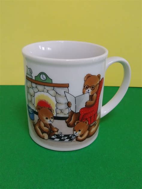 Vintage Cartoon Bears Coffee Mug Cute Beas Novelty Coffee Etsy