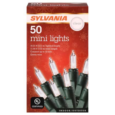 Save On Sylvania LED Indoor Outdoor Mini Christmas Lights Clear 50 Ct