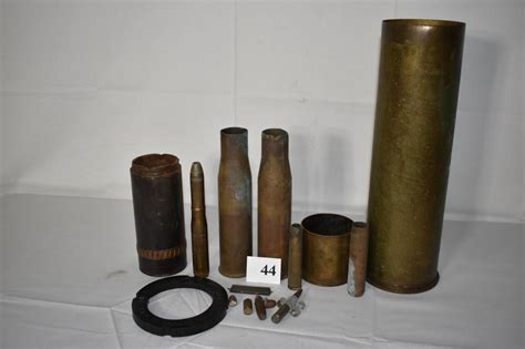 Lot Wwii 1940s Artillery Shells And Flak Shells 20mm 37mm 105mm