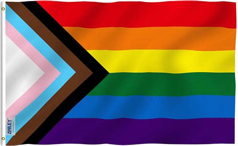 Buy Anley Fly Breeze 3x5 Feet Progress Pride Rainbow Flag Lgbt Flag