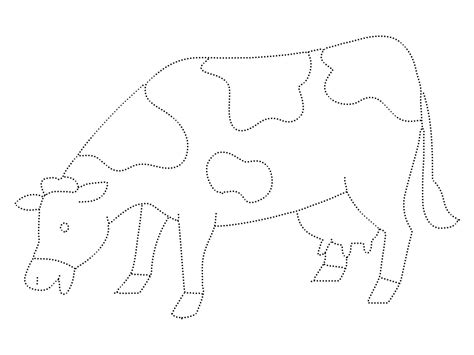 Cow Tracing Worksheet Coloring Page Download Print Or Color Online
