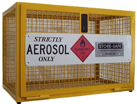 Two independently sliding shelves slide in and out easily on 75 lb. Aerosol Storage Cage | AER-001 - IndustrySearch Australia