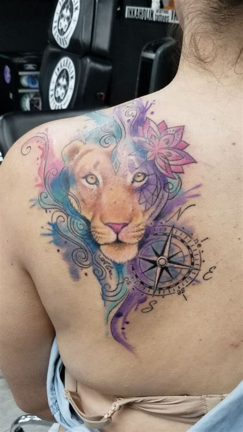 Watercolor Lioness Tattoo Lioness Tattoo Watercolor Lion Tattoo