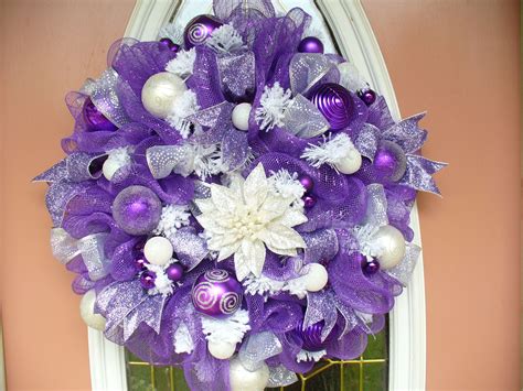 Purple Christmas Wreath For Sale Christmas Floral Decor Purple