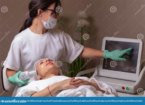 Lifting By Ultrasound Using A Special Cosmetology Device Smoothing