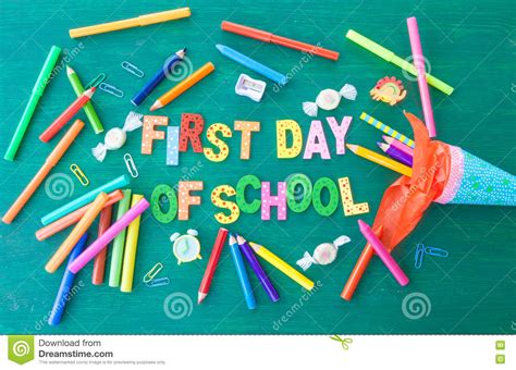Background For The First Day Of School Stock Image Image Of Green