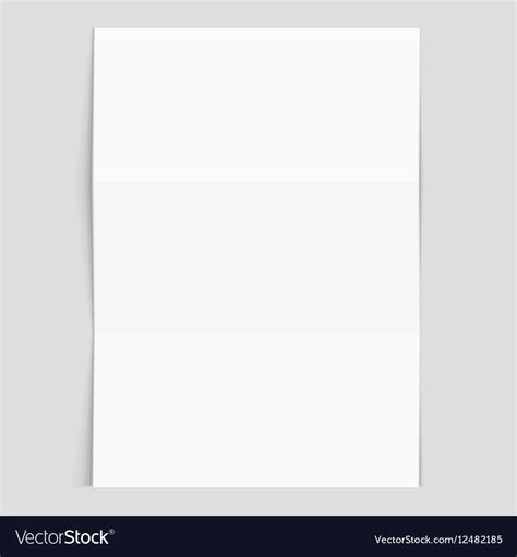 Realistic Blank Sheet Paper Mockup Royalty Free Vector Image