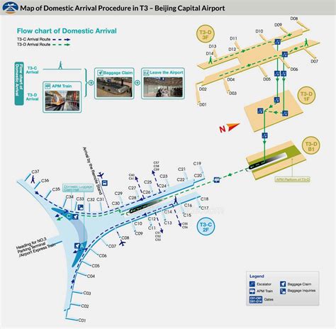 Beijing Airport Terminal Map Tourist Map Of English