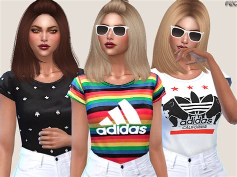 The Sims Resource Adidas Tees Collection