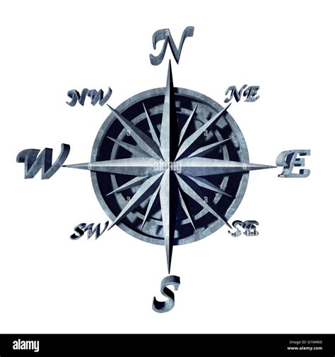 Compass Icon As A Navigation Object With North South East And West