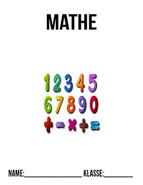 Deckblatt Mathematik Mit Zahlen Deckbl Tter Zum Ausdrucken