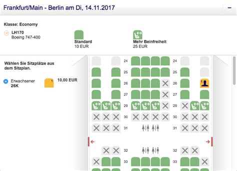 Lufthansa 747 400 Seat Map