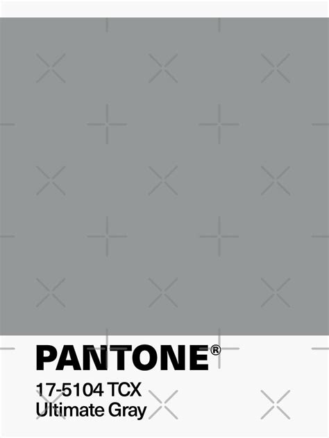 Pantone Color Of The Year 2021 Ultimate Gray 17 5104 Tcx Sticker
