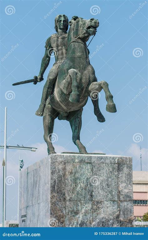 Alexander The Great Statue In Thessaloniki Greece Stock Image Image