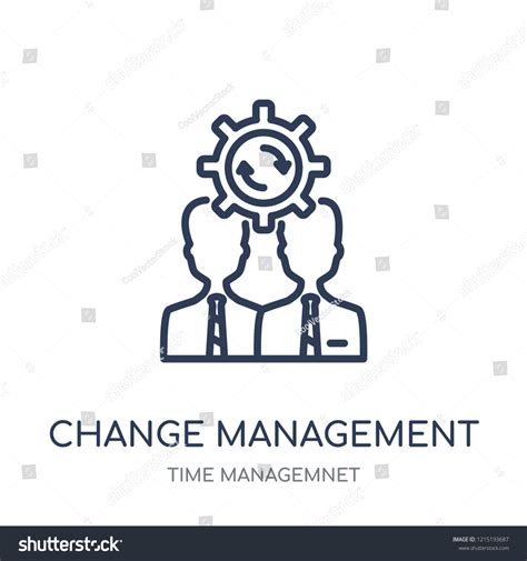 Change Management Icon Change Management Linear Stock Vector Royalty