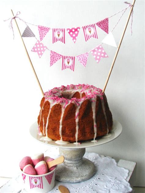 Maybe you would like to learn more about one of these? Kuchen-Girlande Eiscreme: Bastelbogen | Kuchen ideen ...