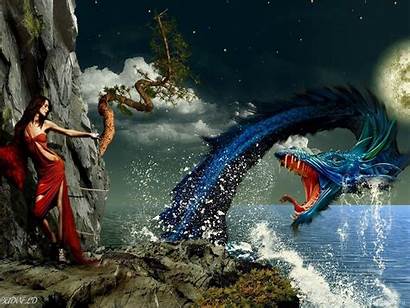 Mythical Creatures Dragon Sea Mythological Fantasy Creature