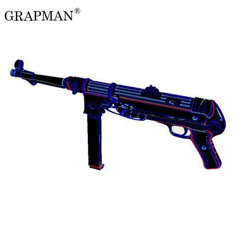 11 Mp38 Submachine Gun 3d Paper Model Diy Handmade Papercraft