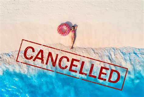 Travel And Holidays Cancelled Due To Epidemic Of Coronavirus Stock