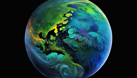 Vibrant Blue And Green Planet A Stunning View Of Earth From Space