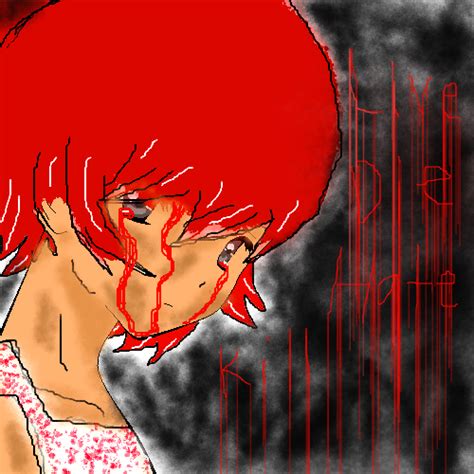 Anime Girl Red Hair Sad By Josaphiene On Deviantart