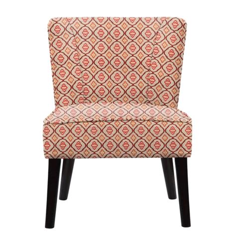Stunning Red Pattern Accent Chair Pic 1 