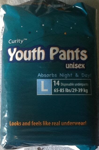 Curity Youth Pants Youth Pull On Diapers Large 14 Ct 4 Pack Ebay