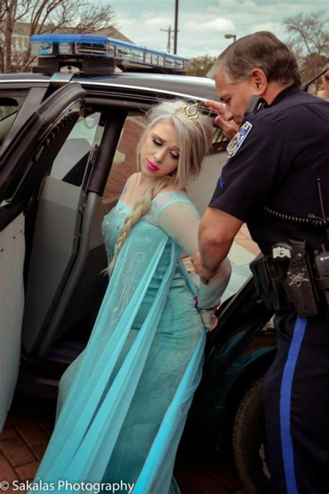 [photos] Queen Elsa Arrested For Causing Cold Weather Hollywood Life