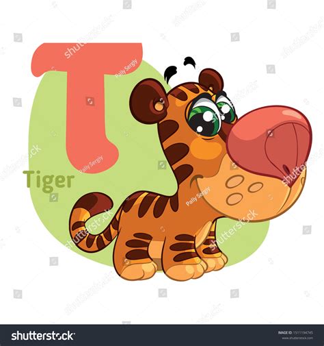Tiger Abc Alphabet Illustration Character Vector Stock Vector Royalty
