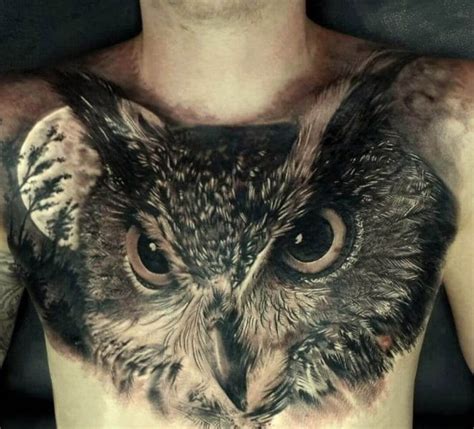 Top 12 Owl Chest Tattoo Designs Petpress