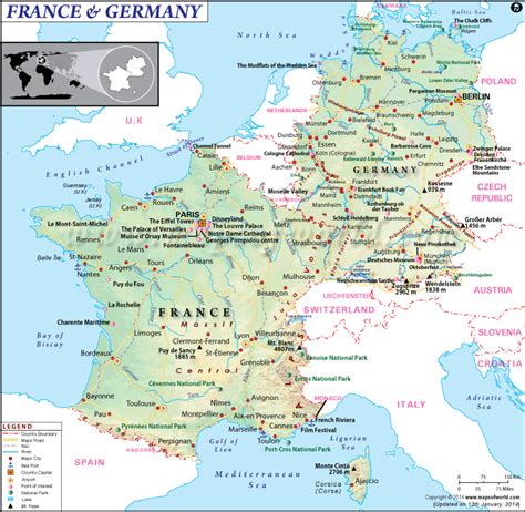 3 countries borders corner (switzerland, france, germany). MAP OF FRANCE AND GERMANY - Recana Masana