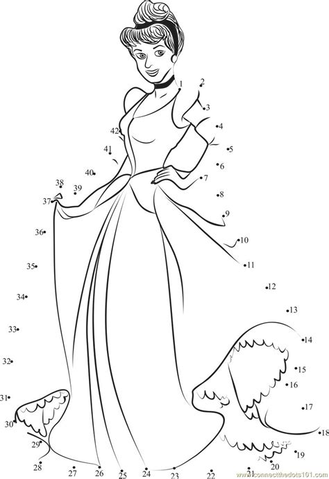 Most Charming Cinderella Dot To Dot Printable Worksheet Connect The Dots