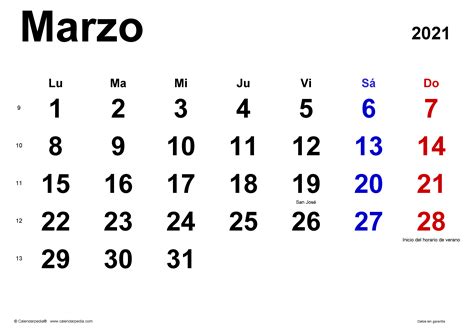 Calendario Marzo 2021 En Word Excel Y Pdf Calendarpedia Gambaran