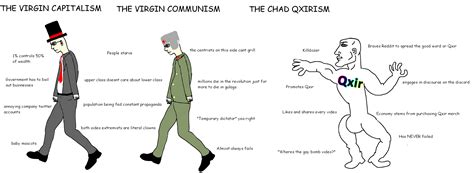 virgin capitalism and communism vs chad qxirism r virginvschad