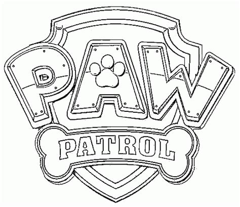 Paw Patrol Logo Coloring Page Free Printable Coloring Pages For Kids