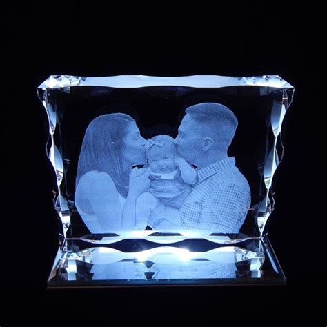 8x10x2cm Photo Lasered In Solid Crystal Glass Laser Etsy Laser