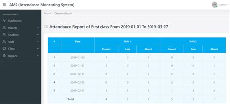 Attendance Monitoring System Using Php And Mysql Attendance