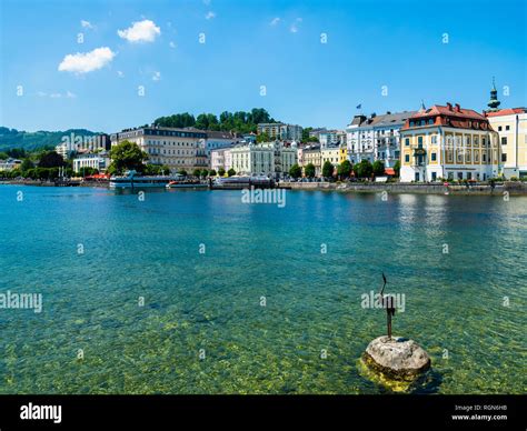 Austria Upper Austria Salzkammergut Gmunden Traunsee Stock Photo