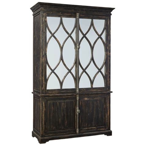 Lowery Mirrored Cabinet Armoire Black Dining Room Furniture Cremone