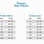 Hanes Men's Underwear Size Chart