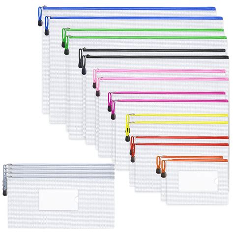 Buy Sooez 20 Pack Plastic Zipper Pouches Clear A3 A4 A5 A6 Size Zipper