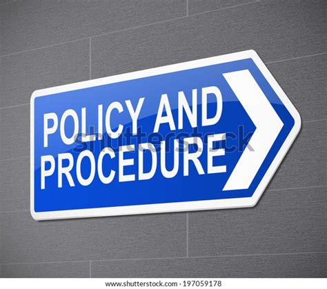 Illustration Depicting Sign Policy Procedure Concept Stock Illustration